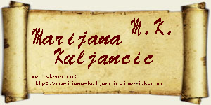 Marijana Kuljančić vizit kartica